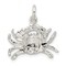 Sterling Silver Crab Charm Pendant Cancer Jewelry 17mm x 22mm